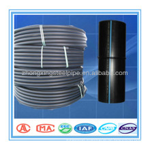 Competitive price PE100 black pipe with blue strip HDPE Pipe for water supply